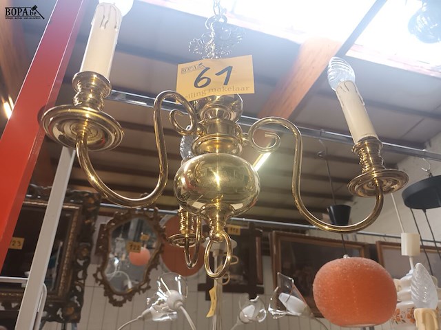 Lot 61 - vlaamse luster in koper - afbeelding 2 van  3