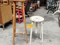 Lot 62 - duo oude krukken - industrieël model - afbeelding 1 van  4