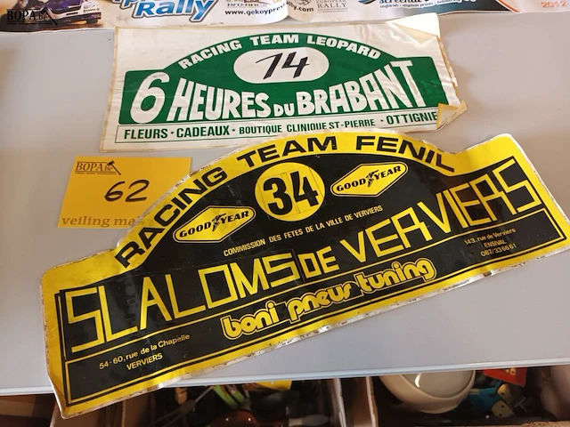 Lot 62 - rally stickers. 3 stuks - afbeelding 5 van  5
