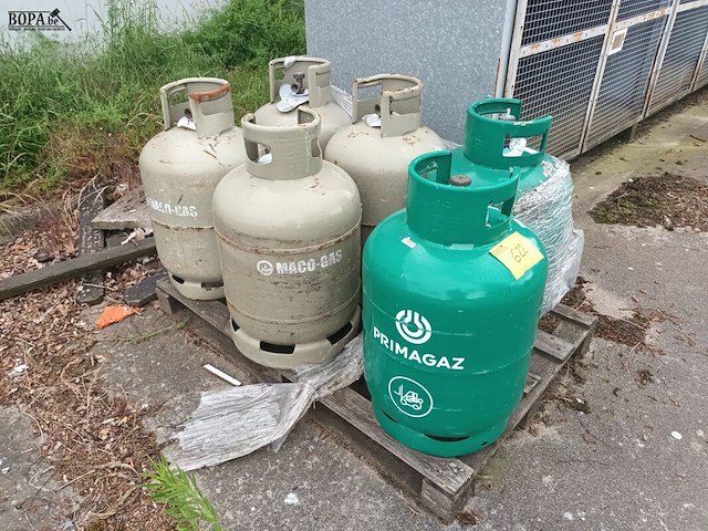 Lot 622 - gasflessen. 7 stuks - afbeelding 3 van  4