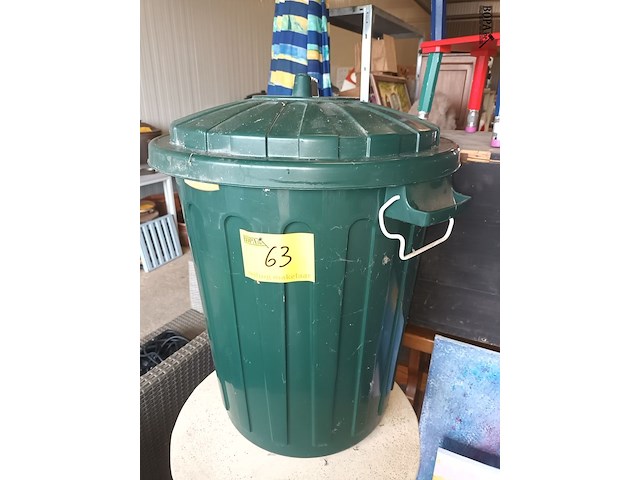 Lot 63 - afvalbak met deksel - afbeelding 1 van  3
