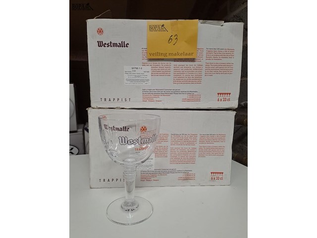 Lot 63 - westmalle glazen - afbeelding 1 van  1