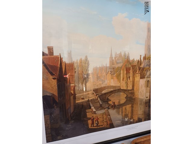 Lot 64 - de groene rei brugge. druk in kader - afbeelding 6 van  6