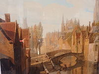 Lot 64 - de groene rei brugge. druk in kader - afbeelding 6 van  6