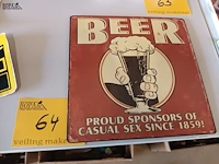 Lot 64 - reclame bord beer
