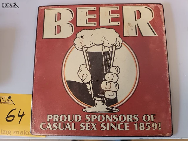 Lot 64 - reclame bord beer - afbeelding 2 van  3