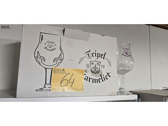 Lot 64 - tripel karmeliet glazen 6 stuks - afbeelding 2 van  2