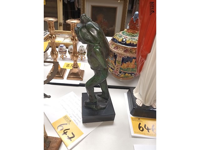 Lot 647 - bronzen beeld door sylvain norga - afbeelding 3 van  5
