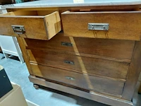 Lot 65 - antiek meubel commode met keramische tegels en marmeren blad - afbeelding 3 van  5