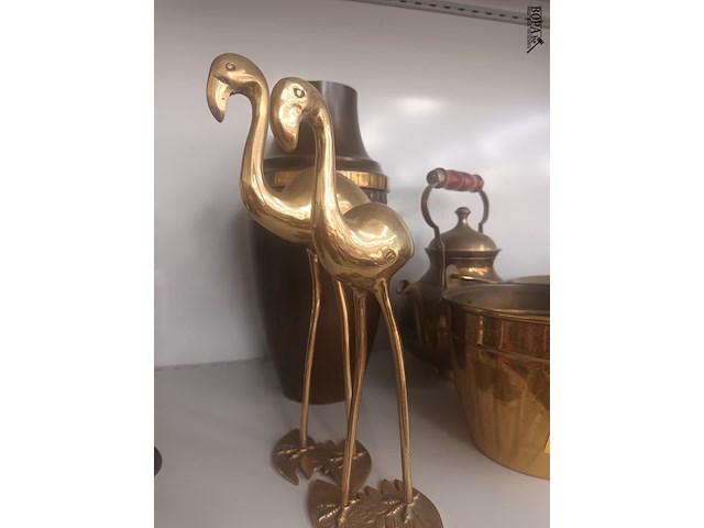 Lot 65 - koperen decoratie. 15 stuks - afbeelding 5 van  6