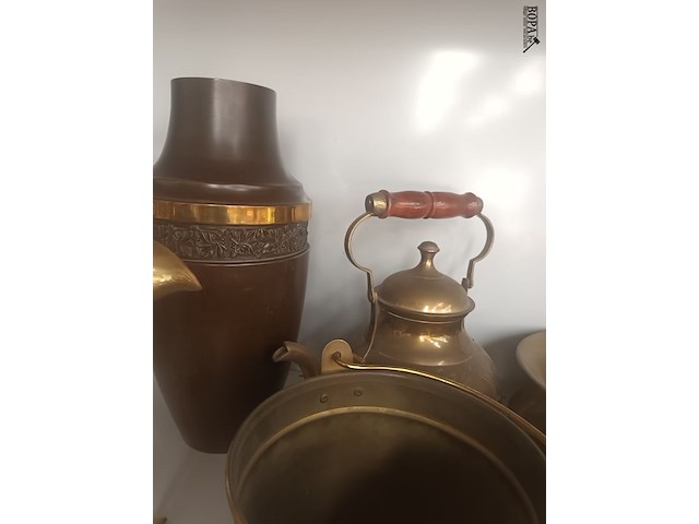 Lot 65 - koperen decoratie. 15 stuks - afbeelding 6 van  6