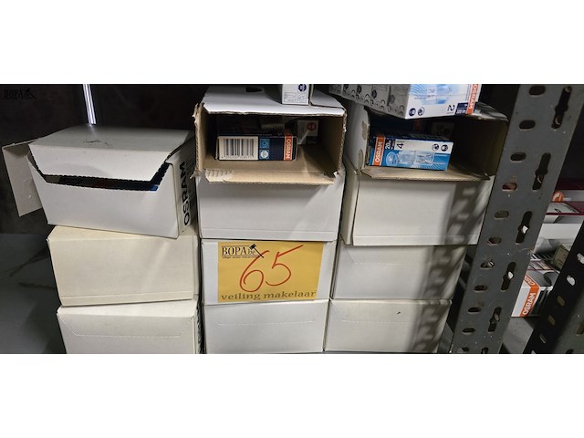 Lot 65 - lot halogeenlampen ong 17 dozen - afbeelding 1 van  3