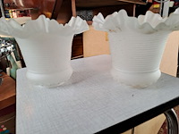 Lot 65 - oude lampenkappen glaswerk - afbeelding 2 van  6