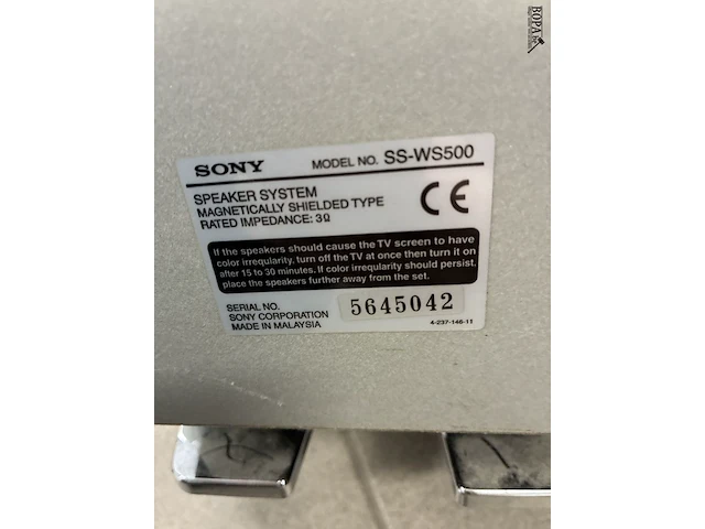 Lot 65 - sony bass reflex subwoofer - afbeelding 3 van  3