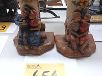 Lot 654 - koppel boekensteunen - afbeelding 1 van  4