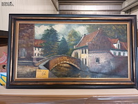 Lot 66 - schilderij in kader. gesigneerd - afbeelding 1 van  4