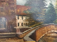 Lot 66 - schilderij in kader. gesigneerd - afbeelding 3 van  4