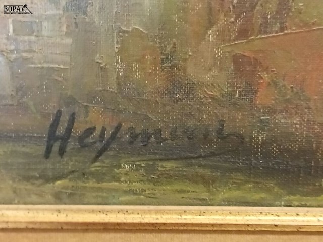 Lot 66 - schilderij in kader. gesigneerd - afbeelding 4 van  4