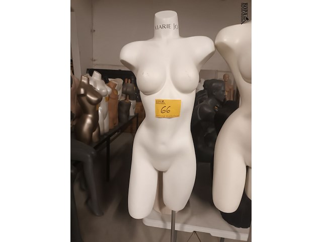 Lot 66 - witte torso vrouw met statief - afbeelding 1 van  4
