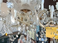 Lot 67 - antieke kristallen kroonluchter uit kristal en metaal met ge - afbeelding 2 van  5