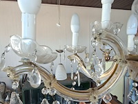 Lot 67 - antieke kristallen kroonluchter uit kristal en metaal met ge - afbeelding 4 van  5