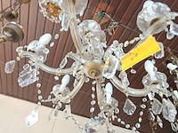 Lot 67 - antieke kristallen kroonluchter uit kristal en metaal met ge - afbeelding 5 van  5
