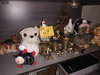 Lot 67 - decoratie met dierenthema. 18 stuks - afbeelding 1 van  5