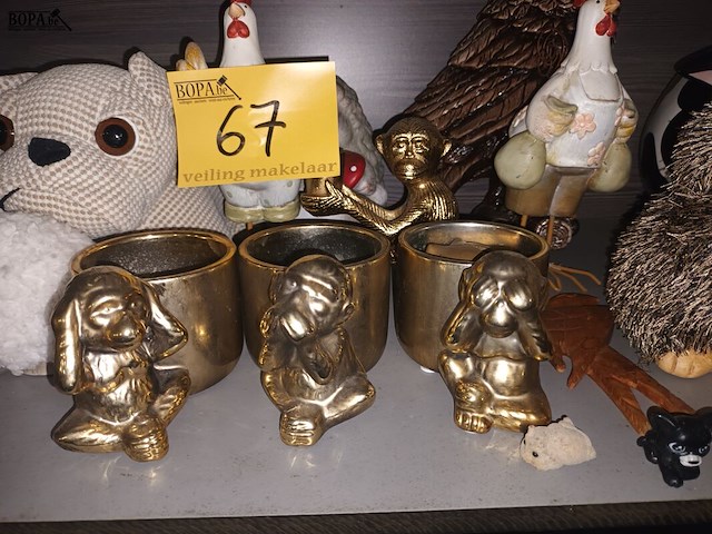 Lot 67 - decoratie met dierenthema. 18 stuks - afbeelding 5 van  5