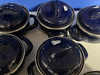 Lot 67 - metalen mini kommetjes met deksel 7 stuks - afbeelding 2 van  4