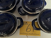 Lot 67 - metalen mini kommetjes met deksel 7 stuks - afbeelding 3 van  4