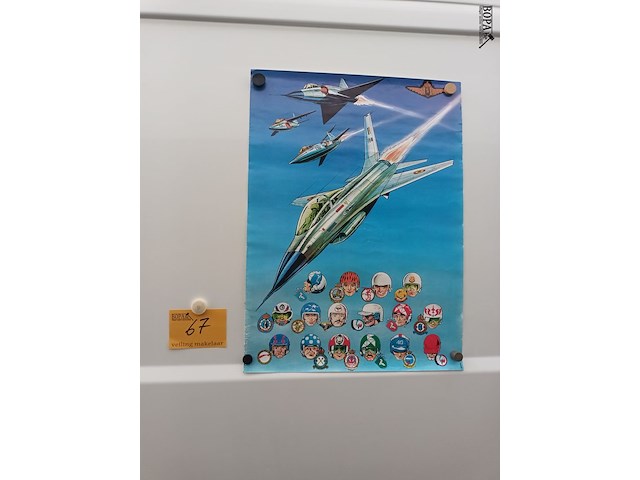 Lot 67 - poster luchtvaart stripfiguren - afbeelding 1 van  8