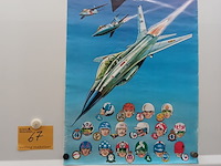Lot 67 - poster luchtvaart stripfiguren - afbeelding 1 van  8