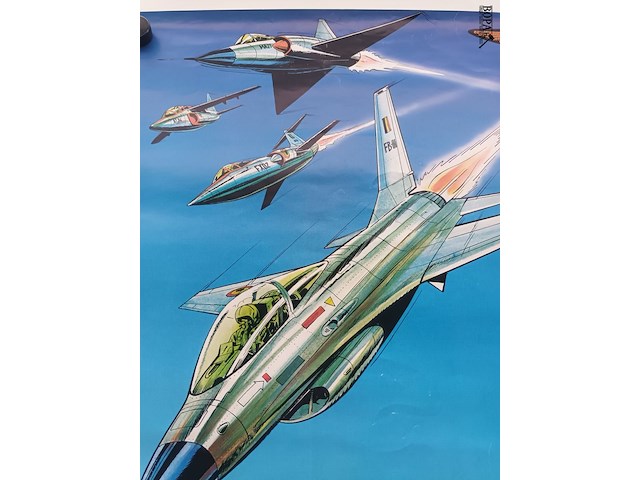 Lot 67 - poster luchtvaart stripfiguren - afbeelding 3 van  8