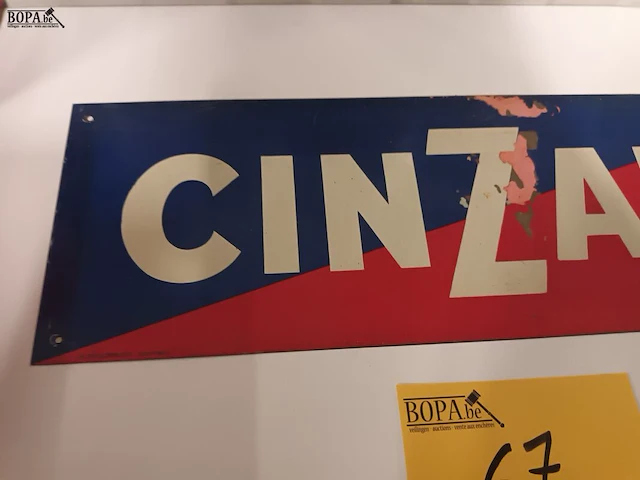 Lot 67 - reclame bord cinzano - afbeelding 2 van  4
