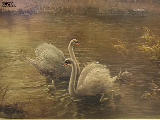 Lot 67 - schilderij in kader. gesigneerd - afbeelding 2 van  4