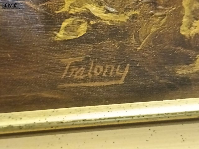 Lot 67 - schilderij in kader. gesigneerd - afbeelding 4 van  4