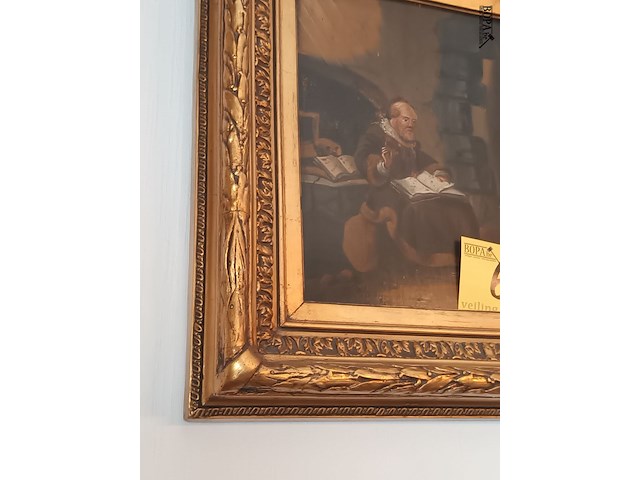 Lot 67 - schilderij man met boek - afbeelding 3 van  5