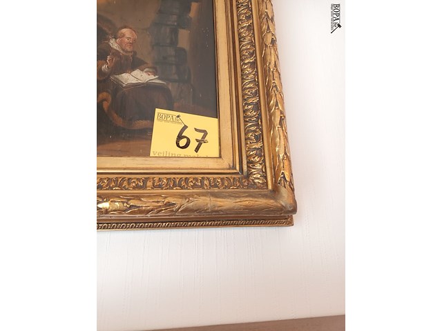 Lot 67 - schilderij man met boek - afbeelding 5 van  5