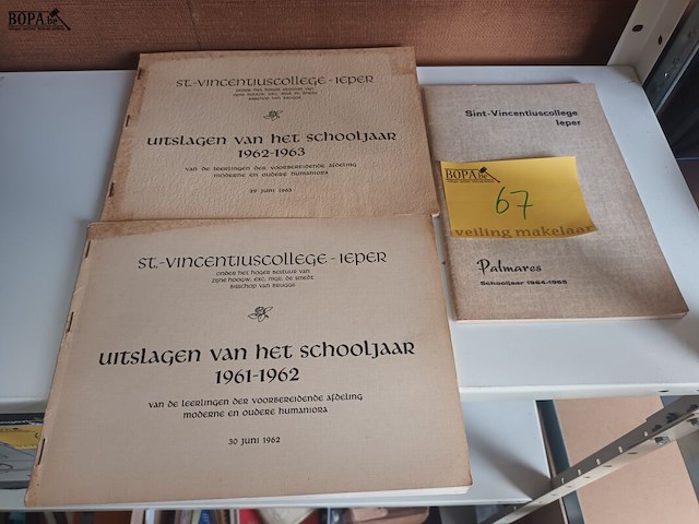 Lot 67 - uitslagen st.-vincentiuscollege. 3 stuks - afbeelding 2 van  4