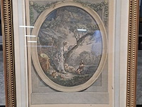 Lot 68 - papiersnede - vrouw aan het water - afbeelding 2 van  2