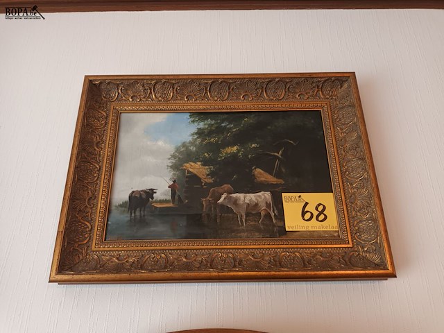 Lot 68 - schilderij koeien - afbeelding 1 van  4