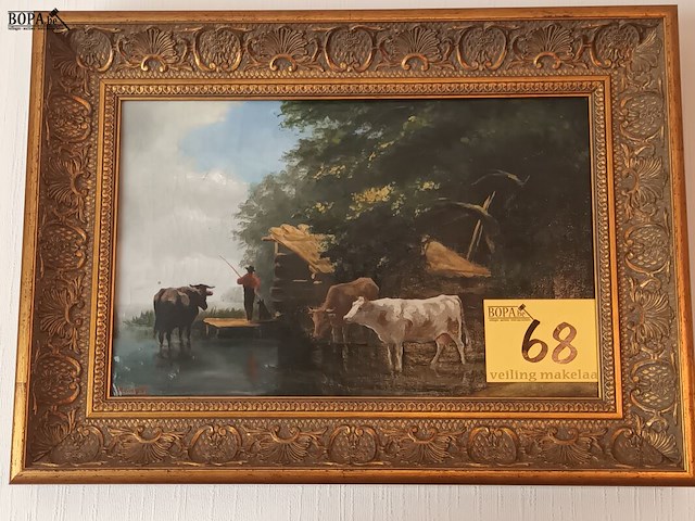 Lot 68 - schilderij koeien - afbeelding 2 van  4