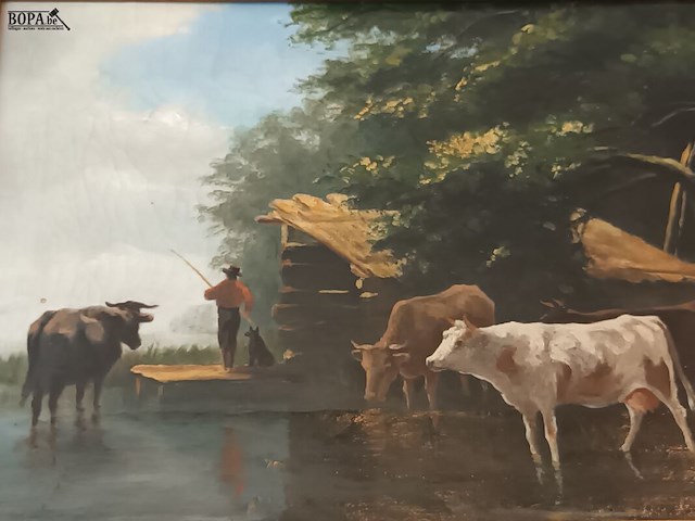 Lot 68 - schilderij koeien - afbeelding 3 van  4
