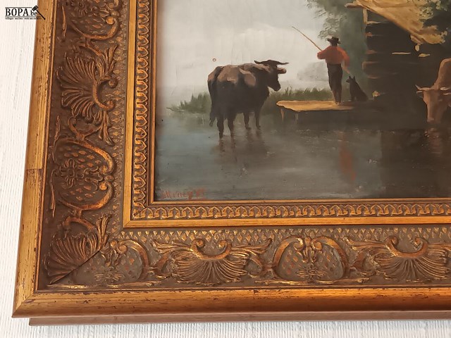 Lot 68 - schilderij koeien - afbeelding 4 van  4