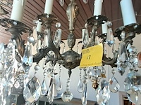 Lot 68 - wiskemann kroonluchter met uitgebreid frame van brons en tal - afbeelding 1 van  5