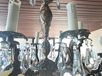 Lot 68 - wiskemann kroonluchter met uitgebreid frame van brons en tal - afbeelding 2 van  5