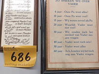 Lot 686 - kader moeder en vader. 2 stuks - afbeelding 1 van  3