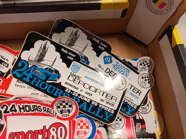 Lot 69 - rally ieper stickers, jaren ‘80. 20 stuks - afbeelding 2 van  5