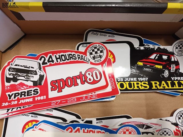 Lot 69 - rally ieper stickers, jaren ‘80. 20 stuks - afbeelding 3 van  5