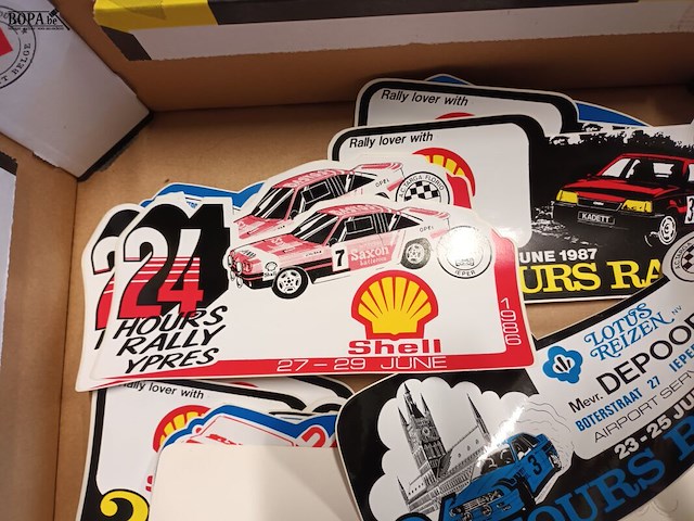 Lot 69 - rally ieper stickers, jaren ‘80. 20 stuks - afbeelding 4 van  5